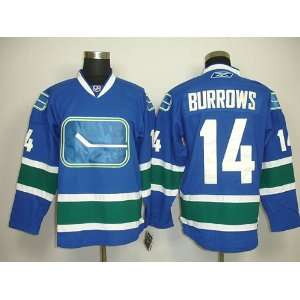  Burrows #14 NHL Vancouver Canucks Blue Hockey Jersey Sz50 
