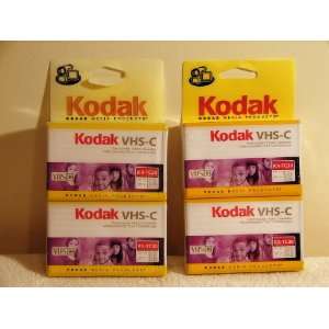 Kodak VHS C Tapes (4 pack) KX TC30