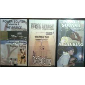 Power Squash (3 VHS Tapes) 1 Basics 2 Defending 3 Attacking by Mike 