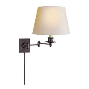  Visual Comfort S2000AN S Antique Nickel with Silk Shade Studio 