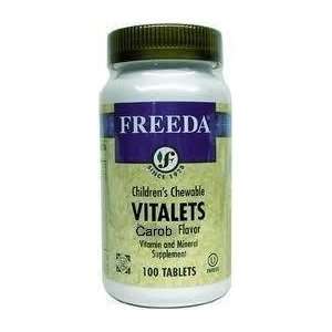  Freeda Vitamins Vitalets Kids Chewable Carob   100 tabs 