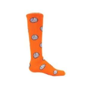  Volleyball Pattern Socks / Florescent Orange Sports 