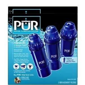 Pur Water Pitcher Replacement Filters, 2 Stage 3 ct (Quantity of 3)