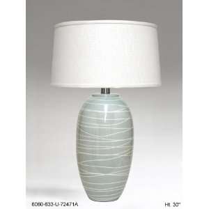  Tall Lined Pot Table Lamp and Shade