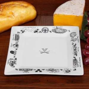   Small White Signature Etched Serving Platter