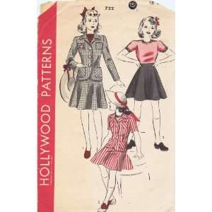   Sewing Pattern Girls Two Piece Suit Size 10 Arts, Crafts & Sewing