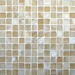  Light Wood 1 x 1 Cream/Beige Pool Frosted Glass Tile 